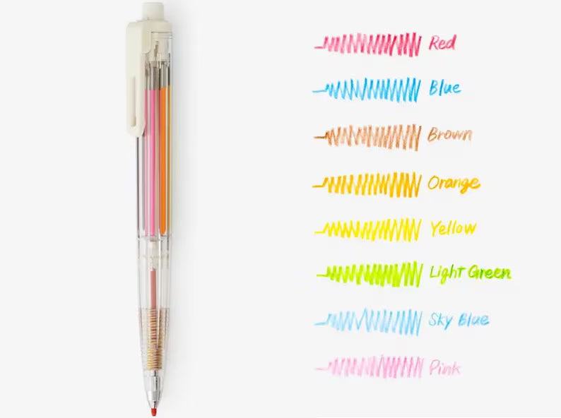 Pentel - Portaminas 8 Colores - 2mm