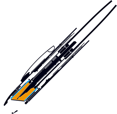 Platinum - Pluma Estilográfica Retráctil - Prism Crystal - CURIDAS