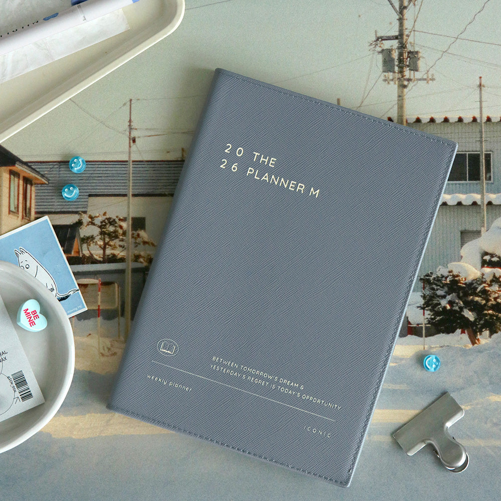 Iconic - Agenda Anual 2026 - Semana Vista A5 - The Planner M - Indi Blue