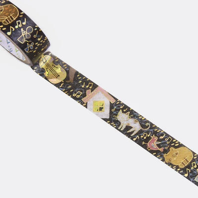 Shinzi Katoh - Foil Washi Tape 15mm - Gauche The Cellist
