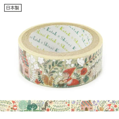 Shinzi Katoh - Foil Washi Tape 15mm - Caperucita Roja