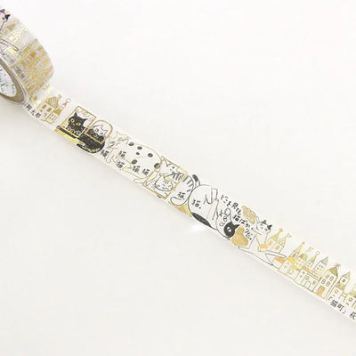Shinzi Katoh - Foil Washi Tape 15mm - Nekomachi