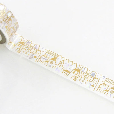 Shinzi Katoh - Foil Washi Tape 15mm - House Line