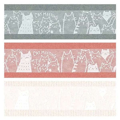 Shinzi Katoh - Washi Tape 15mm OBORO - Cats