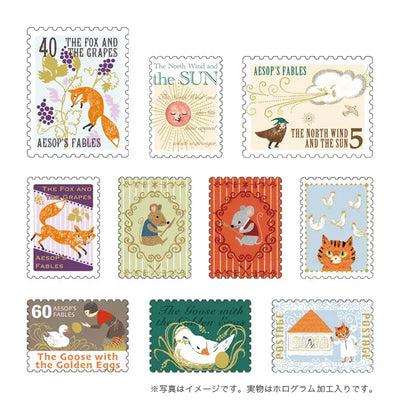 Shinzi Katoh - Cajita de pegatinas 30ud - Aesops Fables1