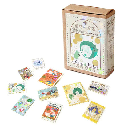 Shinzi Katoh - Cajita de pegatinas 30ud - Aesops Fables2