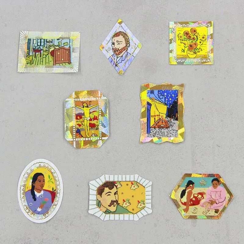 Shinzi Katoh - Cajita de pegatinas 32ud - Van Gogh/Gauguin - Classic Art Collection