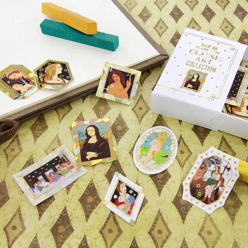 Shinzi Katoh - Cajita de pegatinas 32ud - Leonardo da Vinci/Botticelli - Classic Art Collection