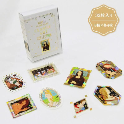 Shinzi Katoh - Cajita de pegatinas 32ud - Leonardo da Vinci/Botticelli - Classic Art Collection