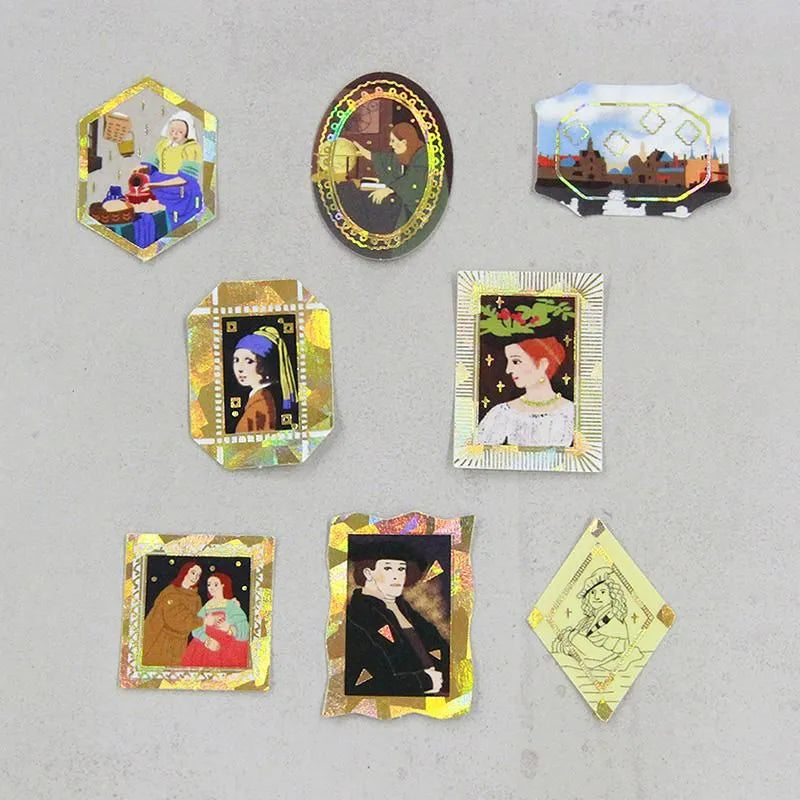 Shinzi Katoh - Cajita de pegatinas 32ud - Rembrandt/Vermeer - Classic Art Collection