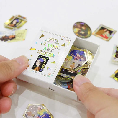 Shinzi Katoh - Cajita de pegatinas 32ud - Rembrandt/Vermeer - Classic Art Collection