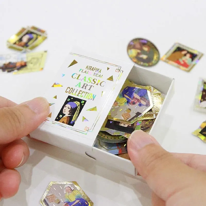 Shinzi Katoh - Cajita de pegatinas 32ud - Rembrandt/Vermeer - Classic Art Collection