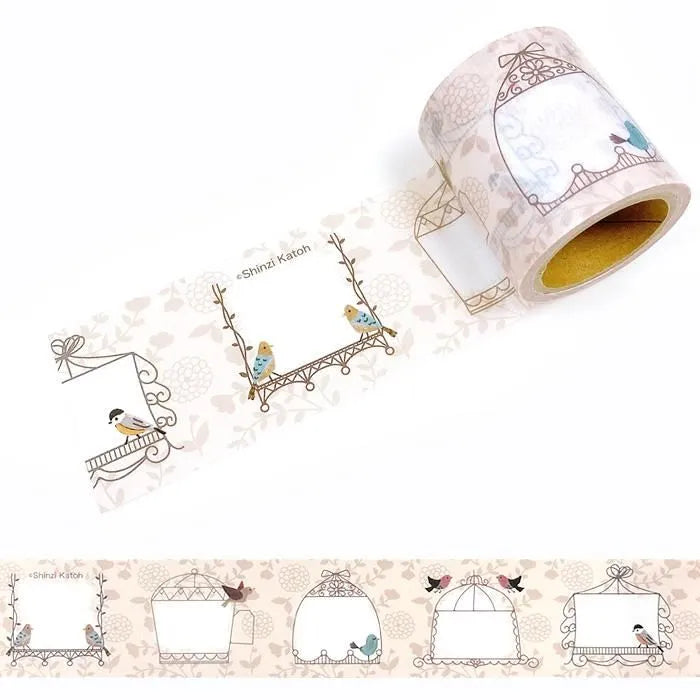 Shinzi Katoh - Cinta Adhesiva 45mm - Birdcage  - YOJO Tape
