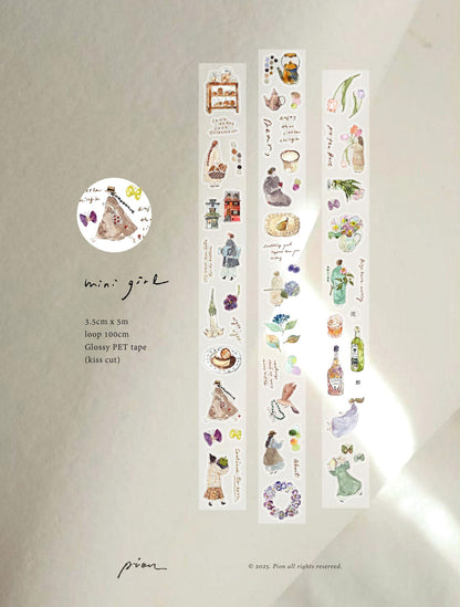 PION - PET Tape Precortado 35 mm - Glossy - Mini Girl