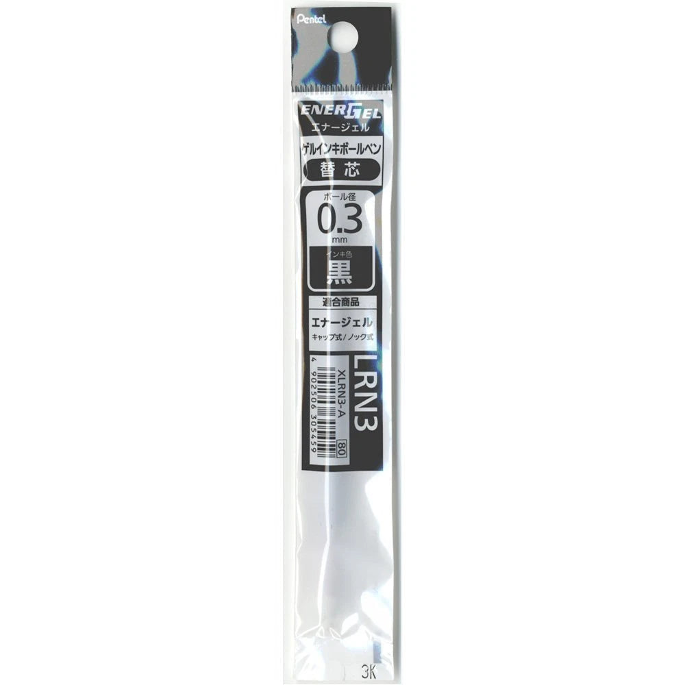 Pentel - Recambio Bolígrafo 0.3 mm Negro - EnerGel Clena