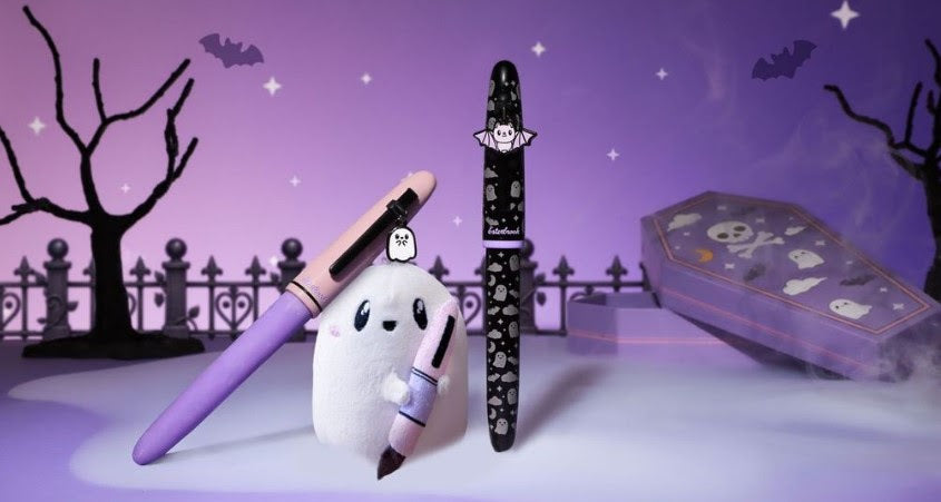 EsterBrook x SWEET KAWAII DESIGN - Pluma Estilográfica - ESTIE Black Sweetly Haunted with Bat