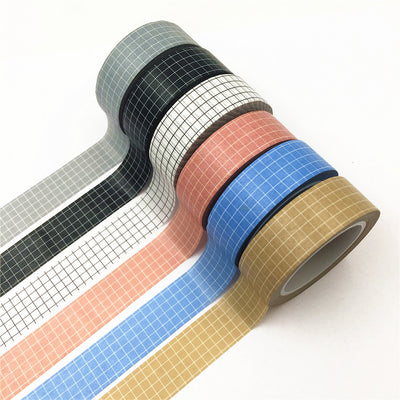 Ayron - Washi tape - Cuadrícula azul