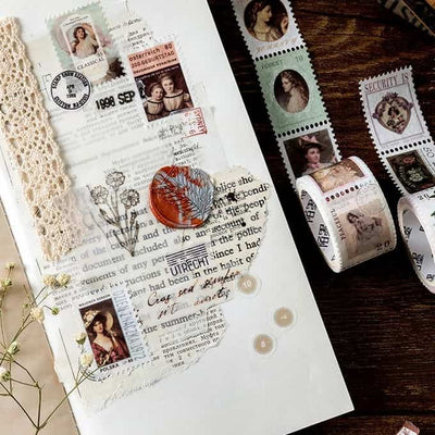 MO·CARD - Washi Tape Sellos Troquelados - Retratos Mujeres
