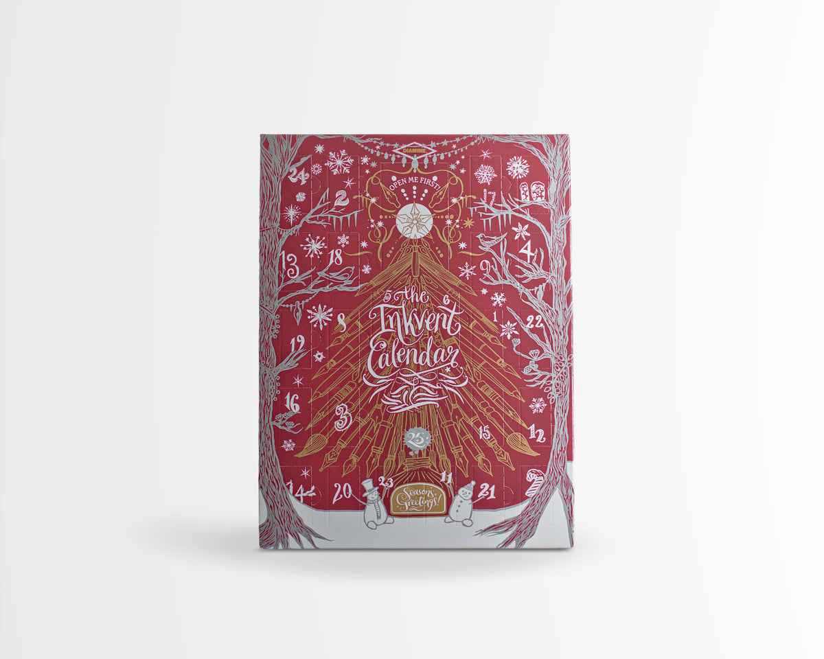 Diamine - CALENDARIO ADVIENTO 2026 - BURGUNDY EDITION - InkVent Calendar
