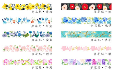 Infeel.Me - Washi tape - 15 mm x 7m - Flores violetas