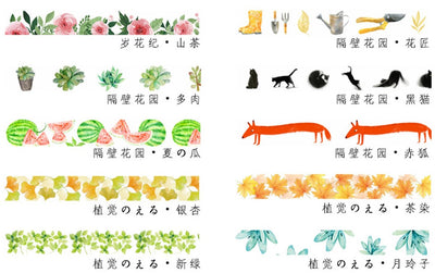 Infeel.Me - Washi tape - 15 mm x 7m - Flores violetas