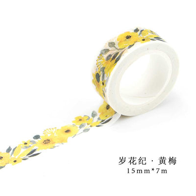 Infeel.Me - Washi tape - 15 mm x 7m - Flores amarillas