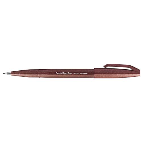 Pentel - Brush Sign Pen - Marrón — Ikigai papelería